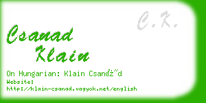 csanad klain business card